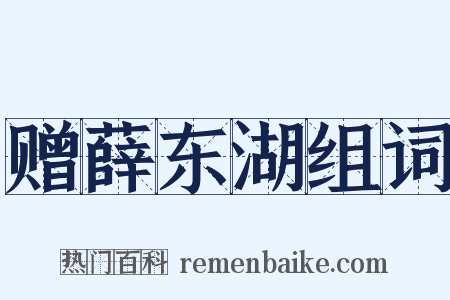 赠薛东湖组词是什么意思的图片